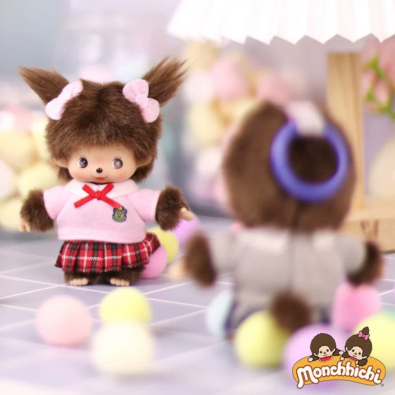 Monchhichi Global | Bebichhichi Checker Pants Mascot Keychain SS - Boy