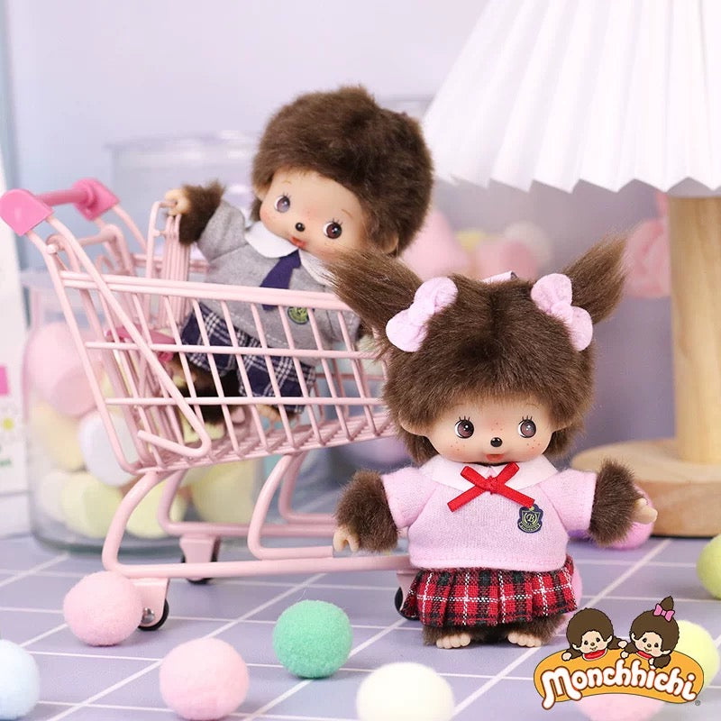 Monchhichi Global | Bebichhichi Checker Pants Mascot Keychain SS - Boy