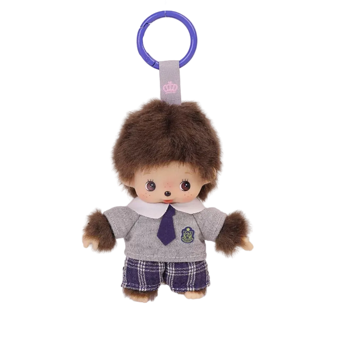 Monchhichi Global | Bebichhichi Checker Pants Mascot Keychain SS - Boy
