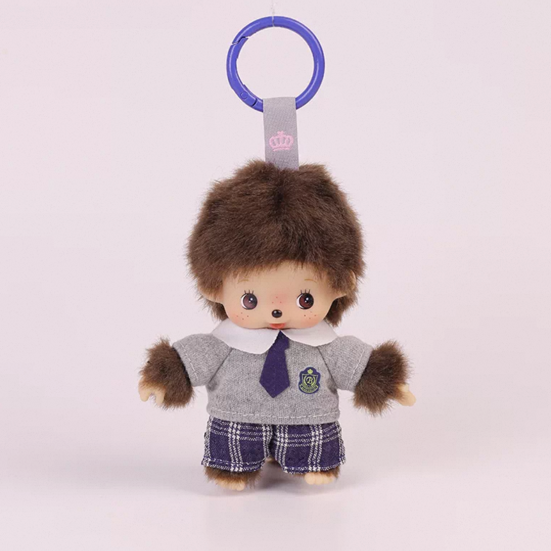 Monchhichi Global | Bebichhichi Checker Pants Mascot Keychain SS - Boy