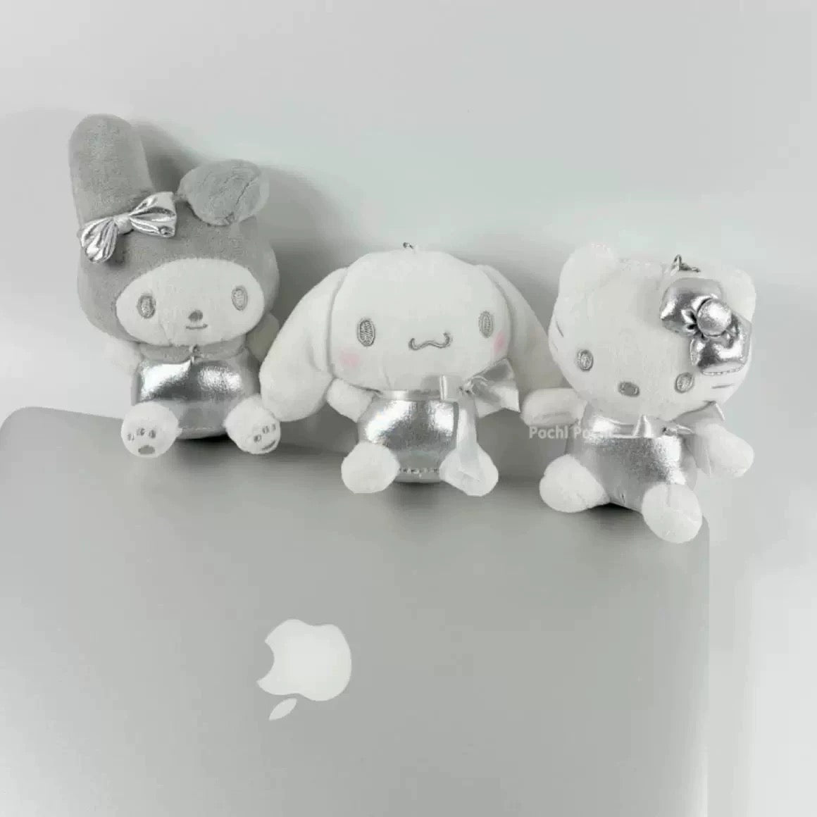 Sanrio Korea | Sanrio Silver Heart Backpack Keychain - 8cm
