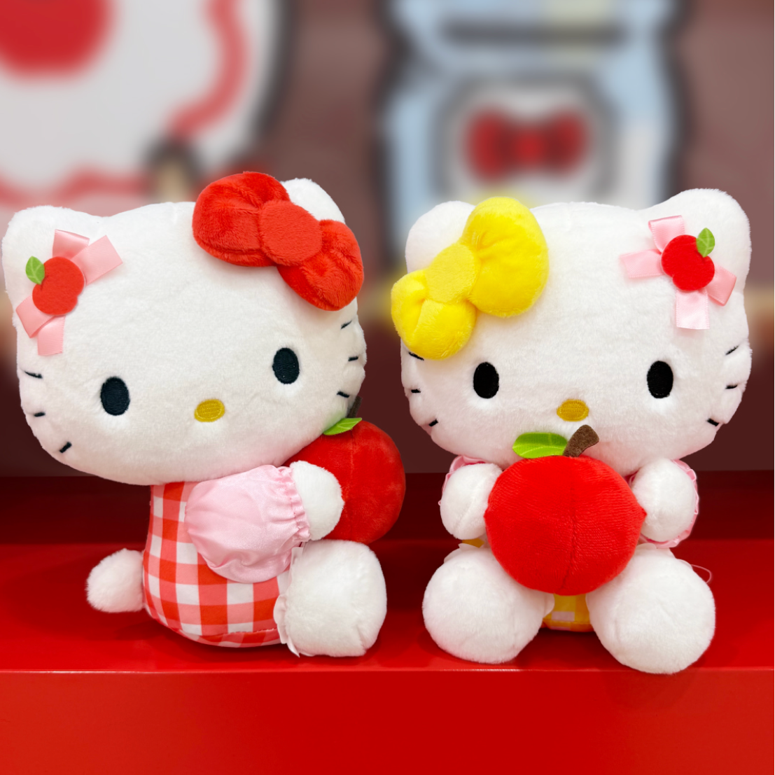 Sanrio Korea | Sanrio Apple Cafe Limited Plush Toy - Red Ribbon