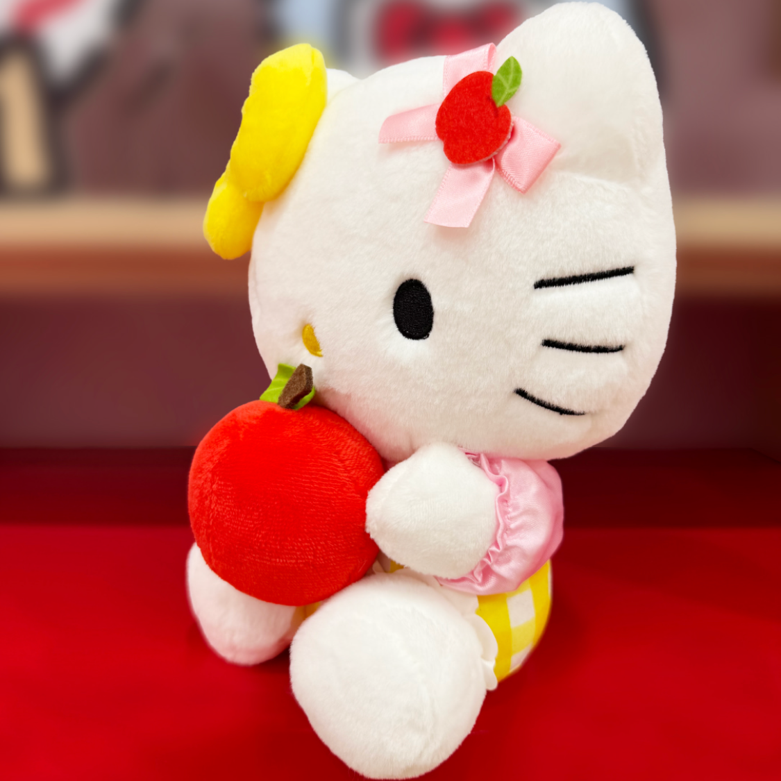 Sanrio Korea | Sanrio Apple Cafe Limited Plush Toy - Yello Ribbon