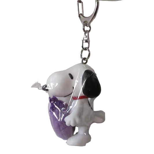 PEANUTS | SNOOPY CHA-YA Snoopy Eggplant PVC Keychain