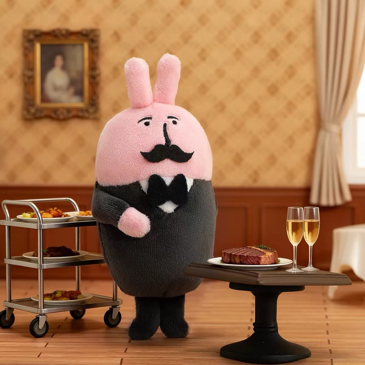 MY FRIEND RABBIT | Pink Rabbit Shocking Delicious Series Maid Mascot Keychain