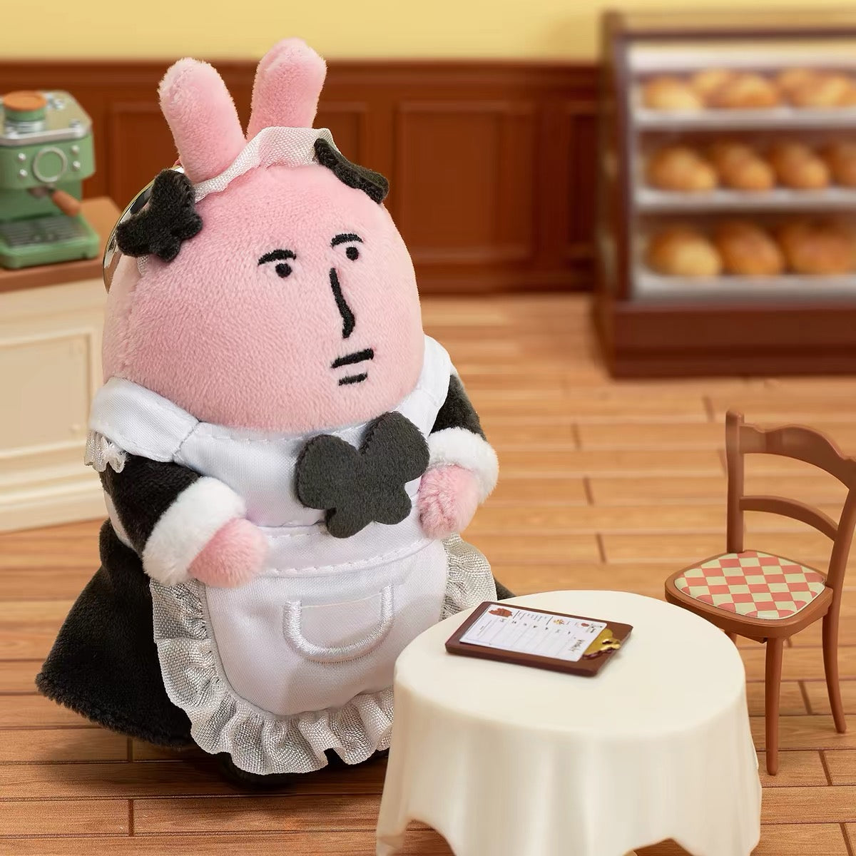MY FRIEND RABBIT | Pink Rabbit Shocking Delicious Series Butler Mascot Keychain