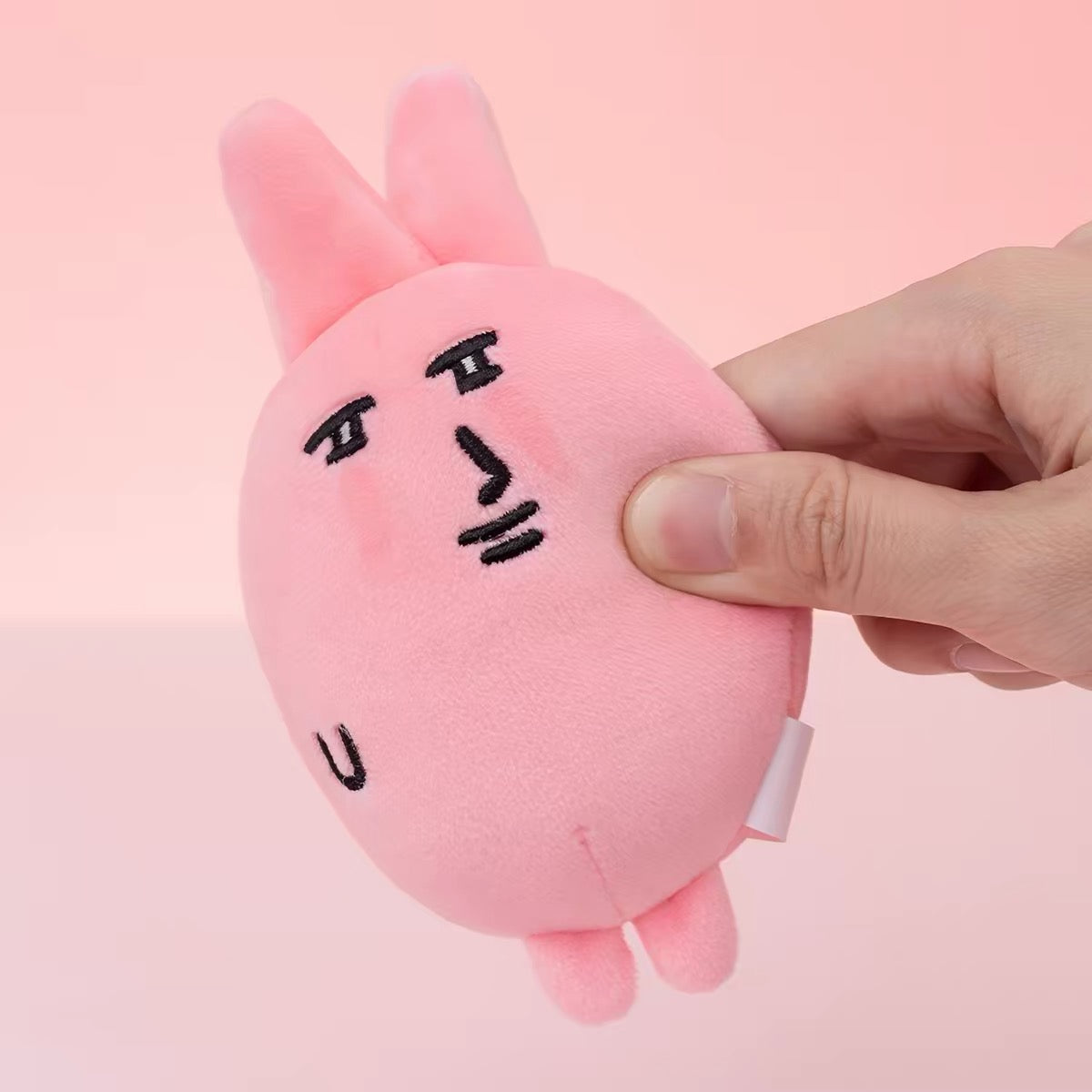 MY FRIEND RABBIT | Pink Rabbit Squishy Mascot Keychain S - Classic (Pinch no Sound)