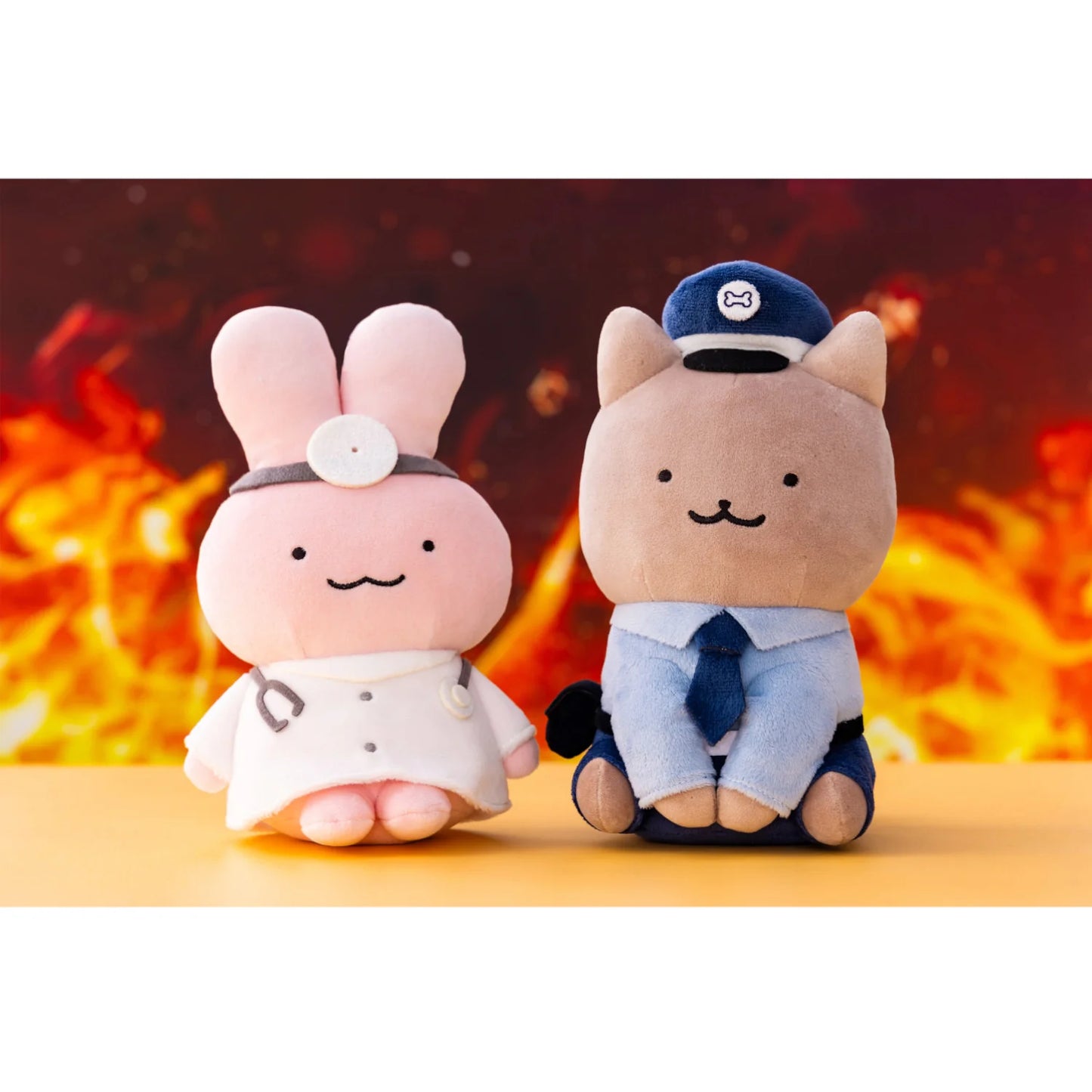 White Tiger and Black Tiger Plush - Policeman Dog