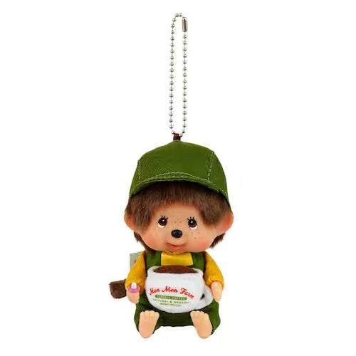 Monchhichi Global | Monchhichi 47th Anniversary Birthday Event | Mon Mon Farm Coffee Keychain - Monchhichi Big Face SS/Boy