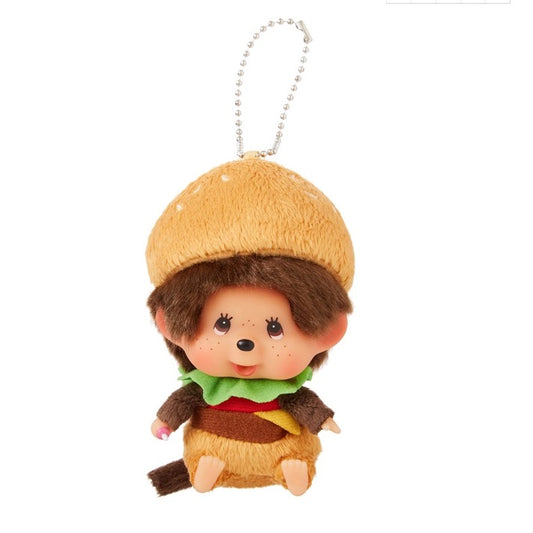 Monchhichi Global | Monchhichi M's BURGER Monchhichi Large Face SS Keychain