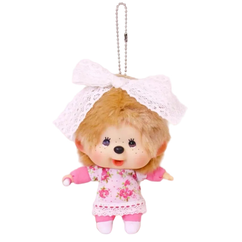 Monchhichi Global | Monchhichi Big Head Fashion Lace Bowtie Girl Keychain