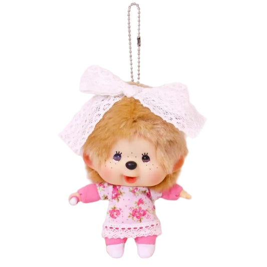 Monchhichi Global | Monchhichi Big Head Fashion Lace Bowtie Girl Keychain