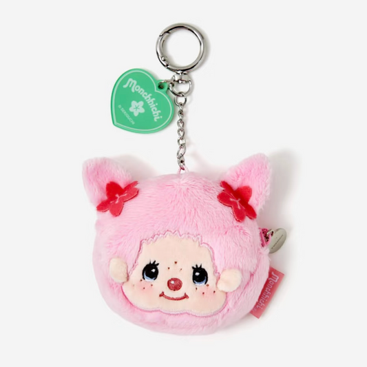 Monchhichi Korea | Monchhichi Face Pouch Keyring - Cherry Blossom