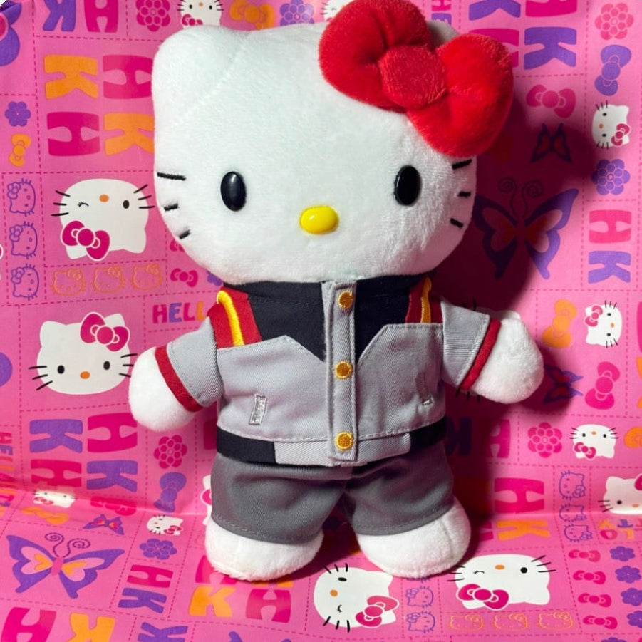 Sanrio Korea | Sanrio Hello KItty x Gundam Standing Uniform Plush Toy - Grey
