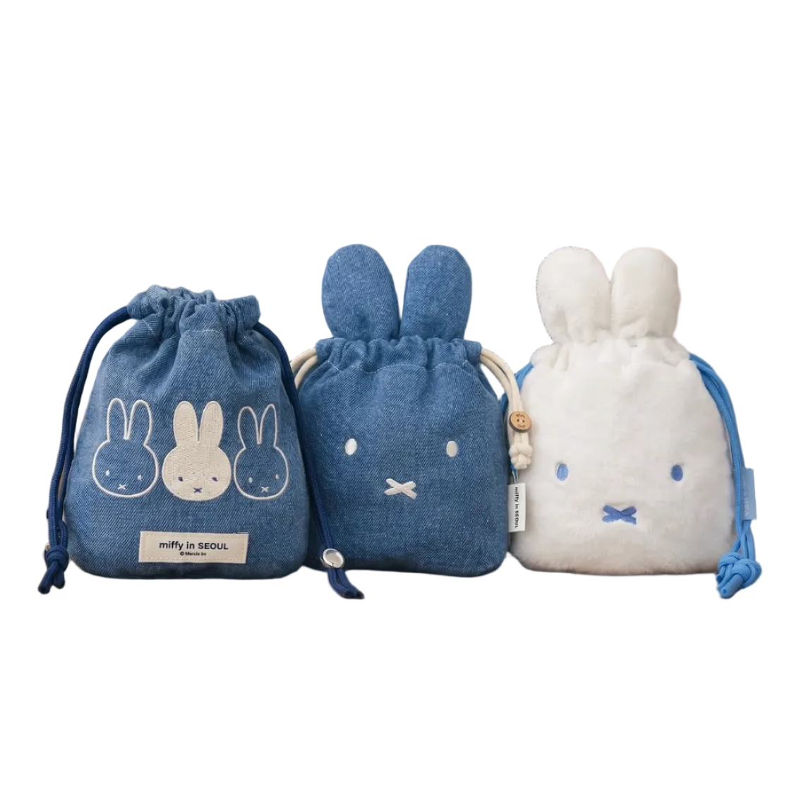 Miffy Korea | Miffy in Seoul Denim Edition Drawstring Pouch