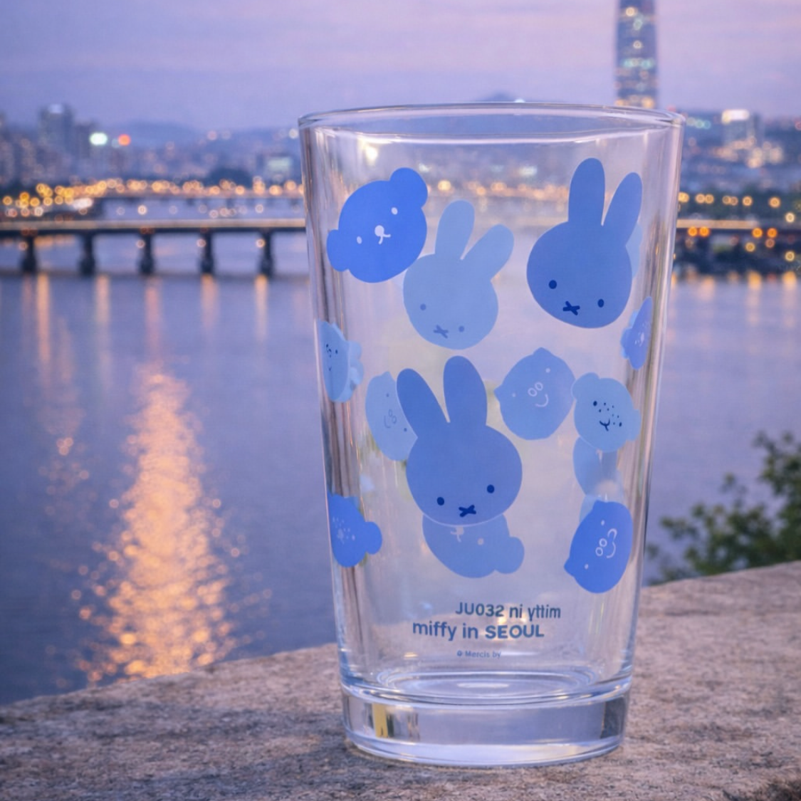 Miffy Korea | Miffy In Seoul Denim Edition Glass Cup