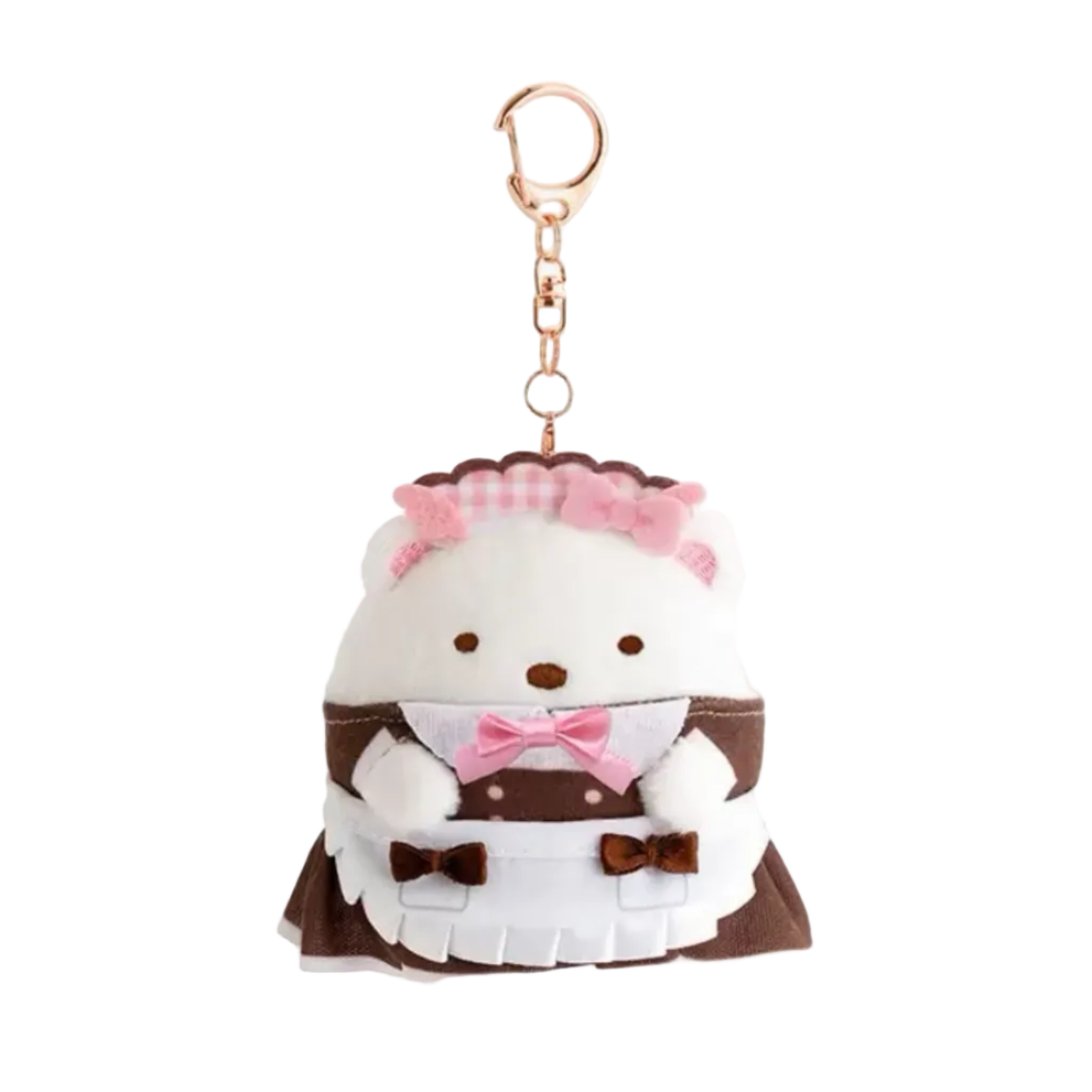 San-X | At Home Cafe x Sumikko Gurashi Waitress Hanging Plush Toy - Polar Bear