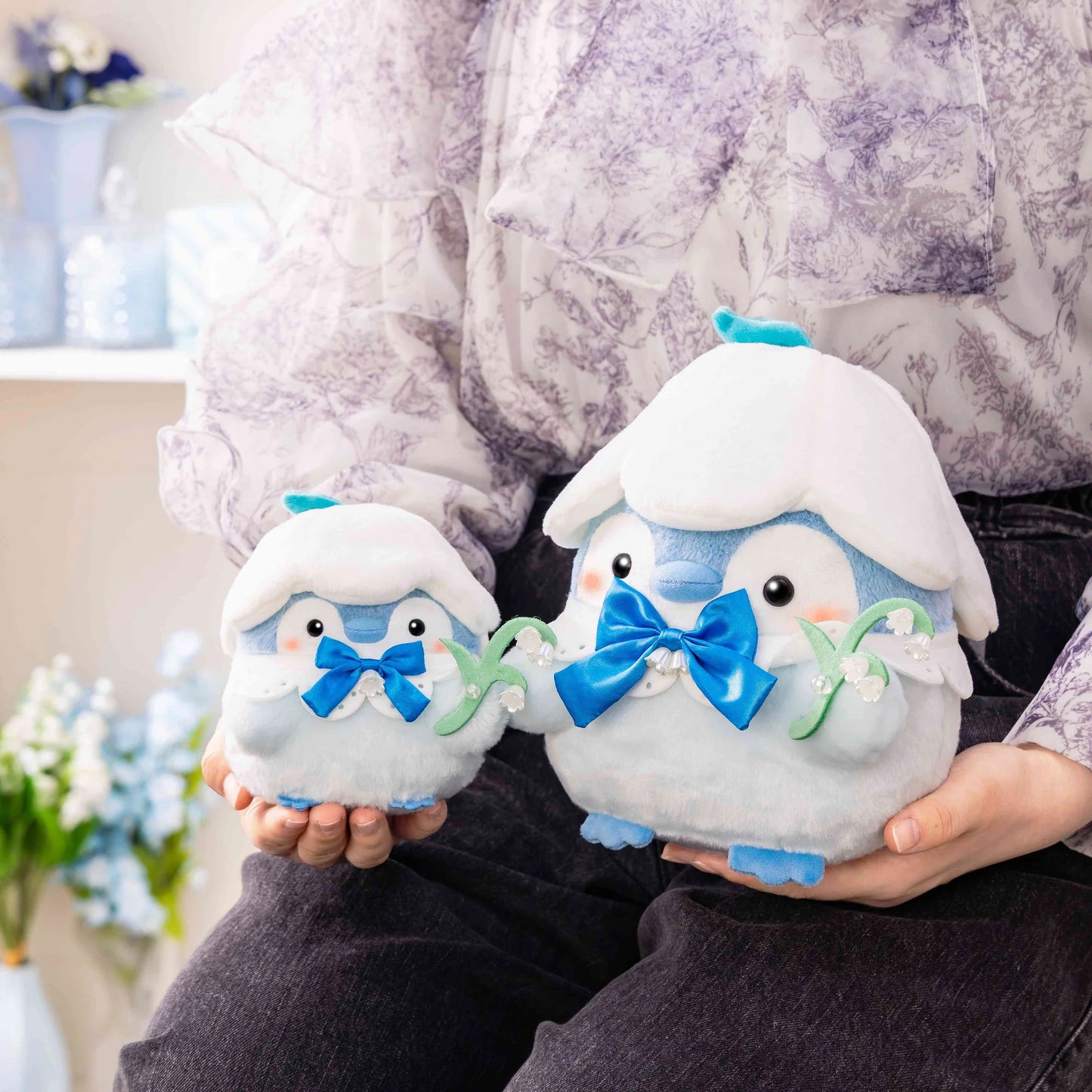 Koupen-Chan | Koupen-chan Hanamaru Sky Blue Bouquet - Sparkling Morning Dew Lucky Lily of the Valley Mascot