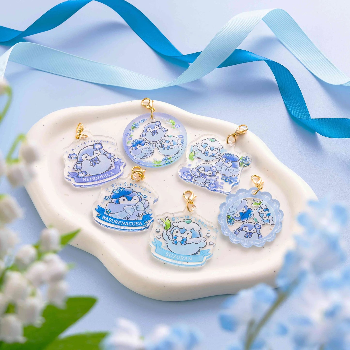 Koupen-Chan | Koupen-chan Hanamaru Sky Blue Bouquet Trading Acrylic Charm Blind Box (6 Types)