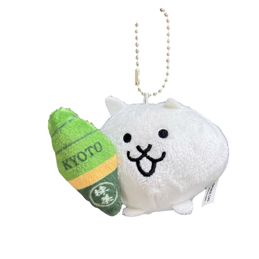 The Battle Cats Plush Keychain - Matcha