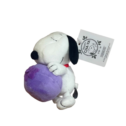 PEANUTS | SNOOPY CHA-YA Snoopy Eggplant Plush Keychain