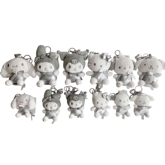 Sanrio Korea | Sanrio Silver Heart Backpack Keychain - 13cm