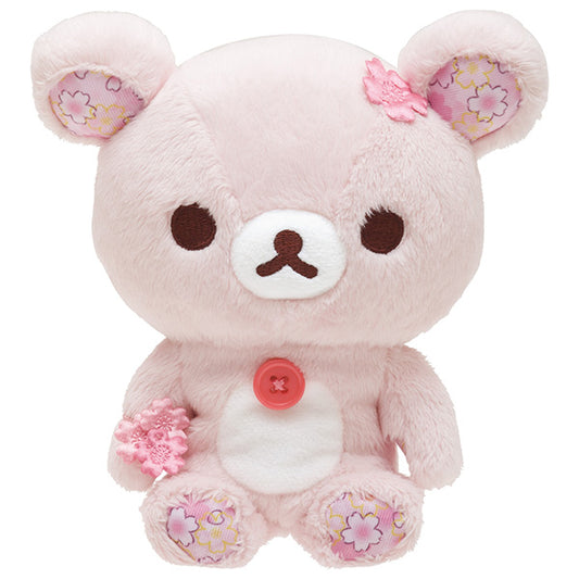 San-X |  Rilakkuma Sakura Rilakkuma - Collectable Sitting Stuffed Toys - Korilakkuma MV22701
