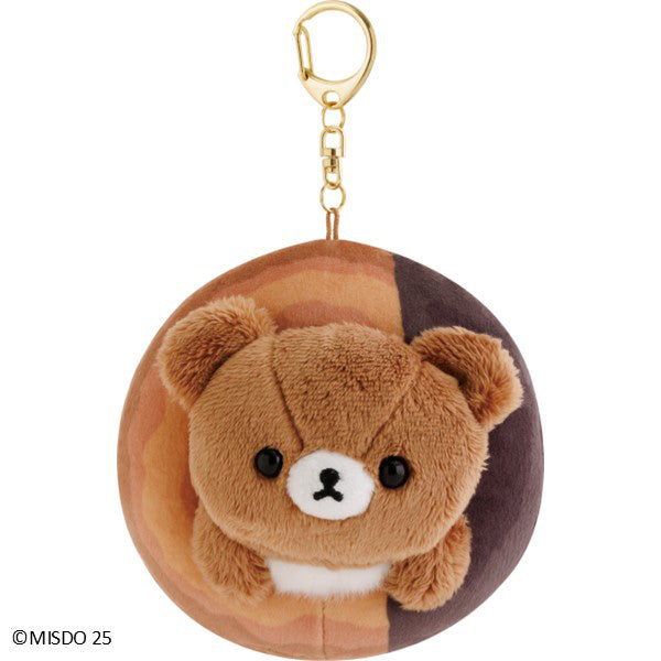 San-X | Rilakkuma x Mister Donut Hanging Stuffed Toy - Chairoikoguma (Chocolate Fashion) MV27001