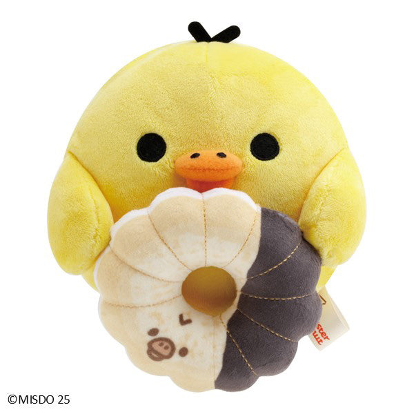 San-X | Rilakkuma x Mr. Donut Donut Makumaku Plush Toy - Kiiroitorii Angel French MV27301
