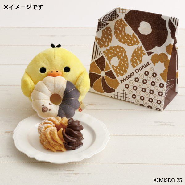 San-X | Rilakkuma x Mr. Donut Donut Makumaku Plush Toy - Kiiroitorii Angel French MV27301