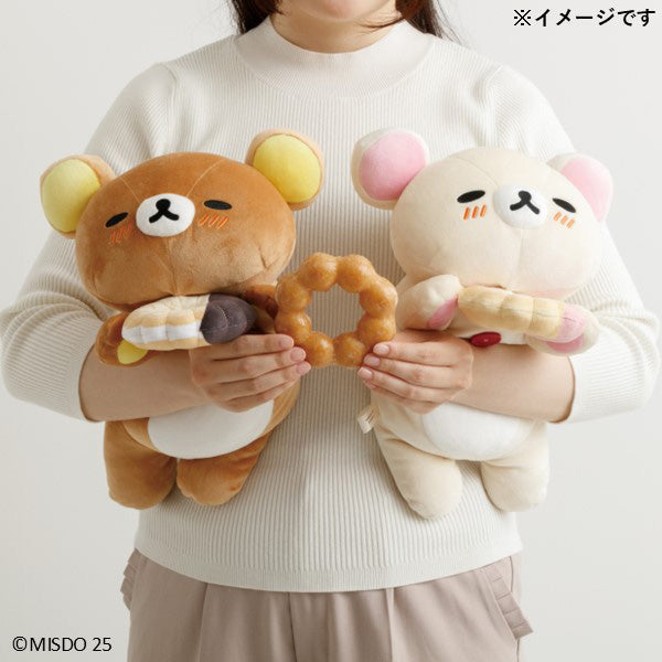 San-X | Rilakkuma x Mr. Donut Donut Makumaku Cushion - Korilakkuma (Strawberry Custard French) MV27601