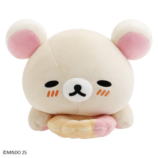 San-X | Rilakkuma x Mr. Donut Donut Makumaku Cushion - Korilakkuma (Strawberry Custard French) MV27601