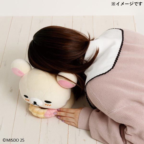 San-X | Rilakkuma x Mr. Donut Donut Makumaku Cushion - Korilakkuma (Strawberry Custard French) MV27601
