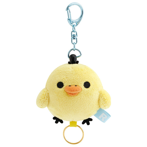 San-X | Rilakkuma Face Plush Reel Keychain - Kiiroitori AB34203