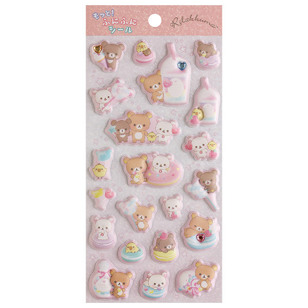San-X | Rilakkuma More! Squishy Stickers - Rilakkuma A