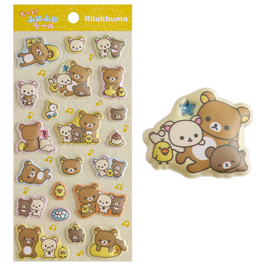 San-X | Rilakkuma More! Squishy Stickers - Rilakkuma B