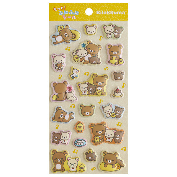 San-X | Rilakkuma More! Squishy Stickers - Rilakkuma B