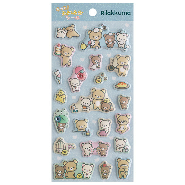 San-X | Rilakkuma More! Squishy Stickers - Rilakkuma C