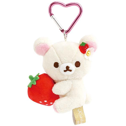 San-X | Rilakkuma Tochigi's Strawberry Ambassador Hanging Plush Toy - Korilakkuma B