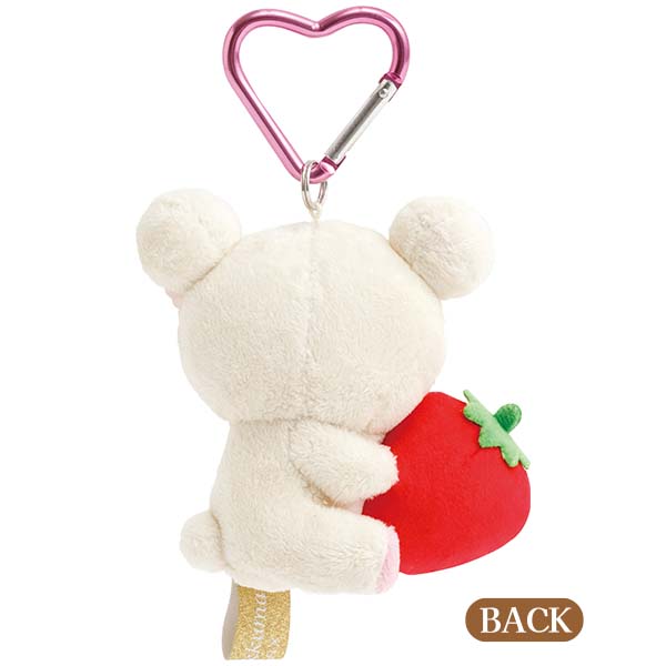 San-X | Rilakkuma Tochigi's Strawberry Ambassador Hanging Plush Toy - Korilakkuma B