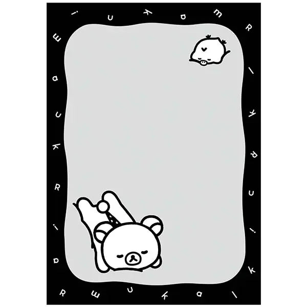 San-X | Rilakkuma BASIC RILAKKUMA MONOCHROME Memo Pad A