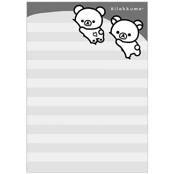 San-X | Rilakkuma BASIC RILAKKUMA MONOCHROME Memo Pad A