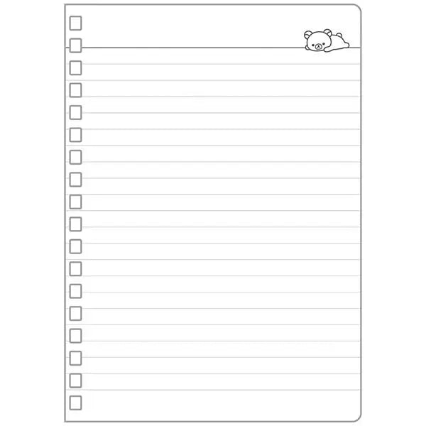 San-X | Rilakkuma BASIC RILAKKUMA MONOCHROME B6SP Note A