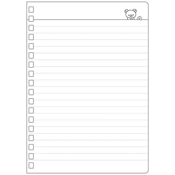 San-X | Rilakkuma BASIC RILAKKUMA MONOCHROME B6SP Note B