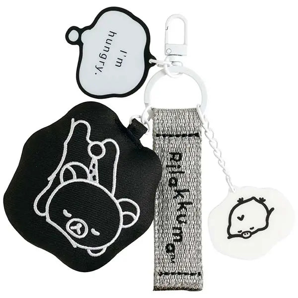 San-X | Rilakkuma BASIC RILAKKUMA MONOCHROME Embroidered Keychain A