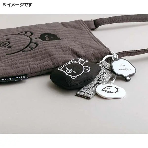 San-X | Rilakkuma BASIC RILAKKUMA MONOCHROME Embroidered Keychain B
