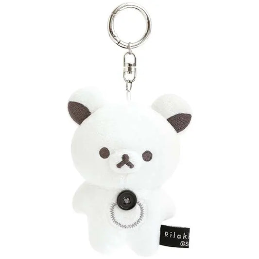 San-X | Rilakkuma BASIC RILAKKUMA MONOCHROME Hanging Plush Toy - Korilakkuma