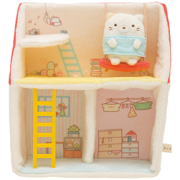 San-X | Sumikko Gurashi House | Sumikko House 2 Story With Wing Scene Plush Toy MX23701