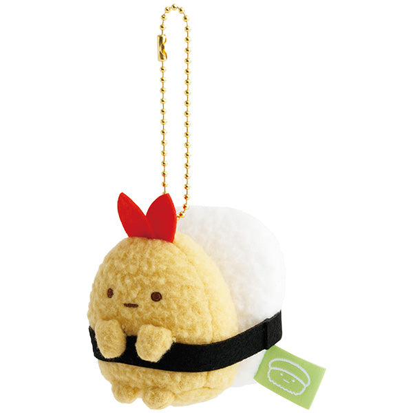 San-X | Sumikko Gurashi Anytime Sushi Series Hanging Plush Toy - Fried Shrimp Tail MV38801