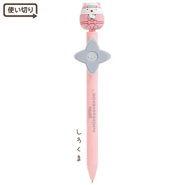 San-X | Sumikko Gurashi Ninja Series Ballpoint Pen with Mascot - Polar Bear